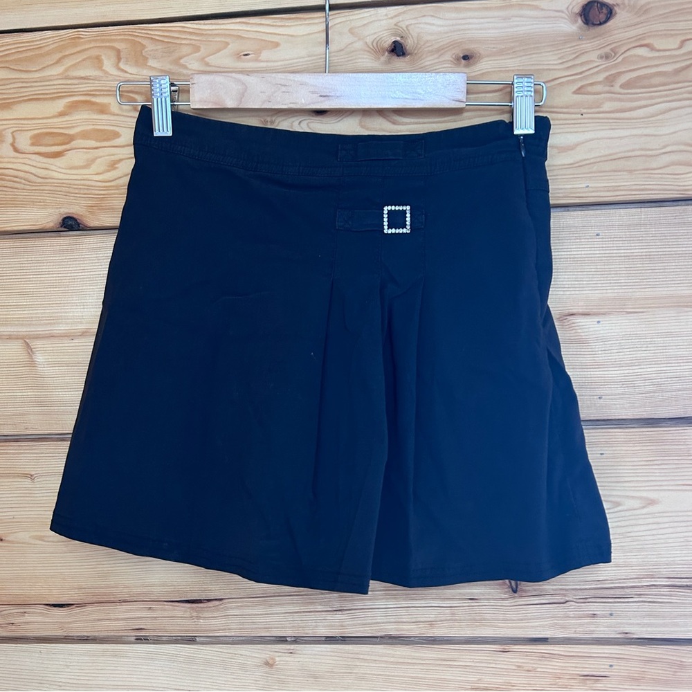 Vintage Black Mini Skort Womens 16 Tennis Twee Pleats Coastal Academia‎ Prep Y2K